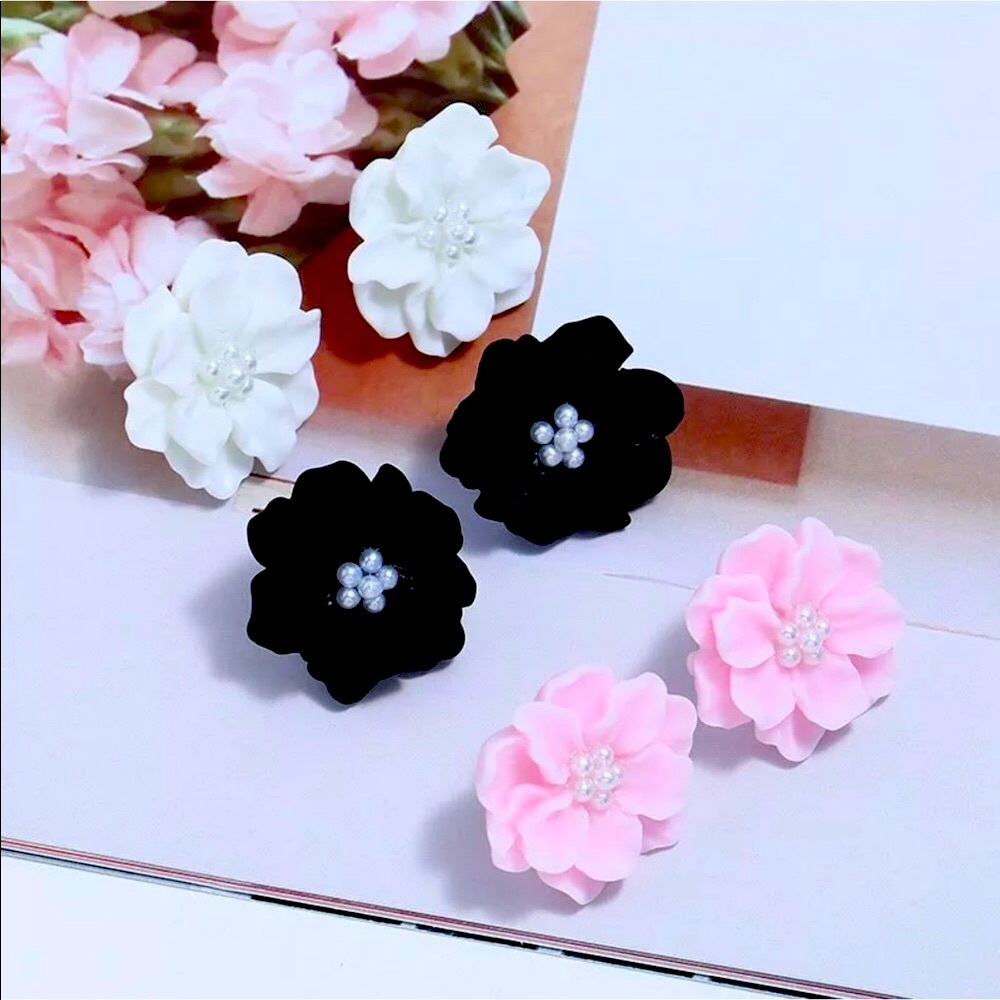 New Fashion Boho Big Flowers Ear Stud Earrings